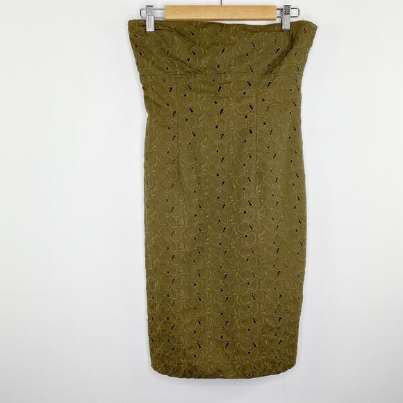 Cynthia Cynthia Steffe Olive Green Strapless Dress Women's Size X-Small XS - Picture 1 of 7